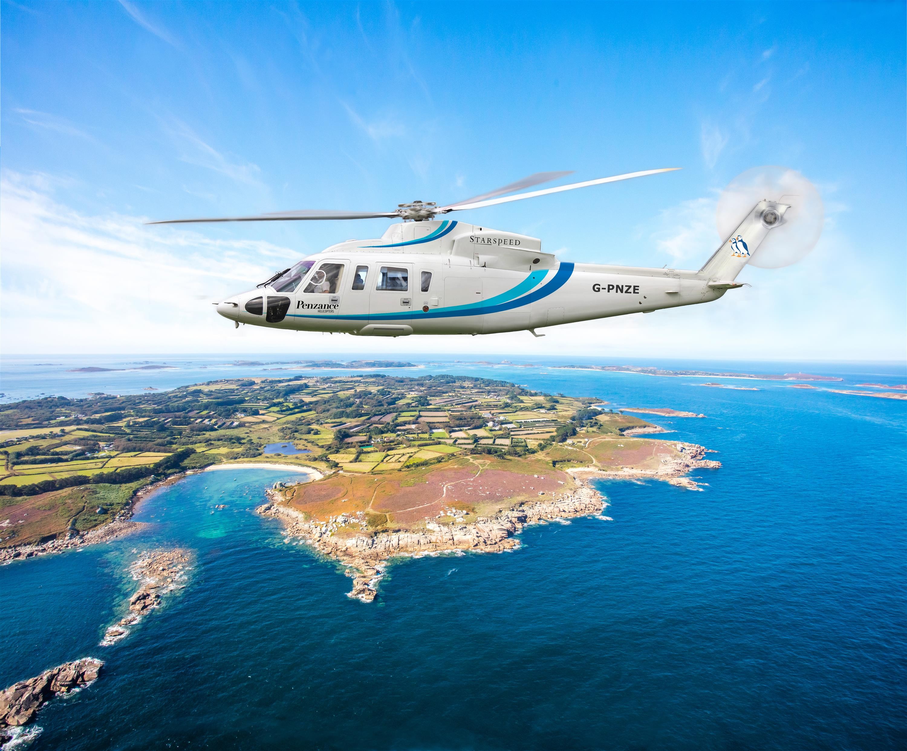 travel to scilly isles by helicopter